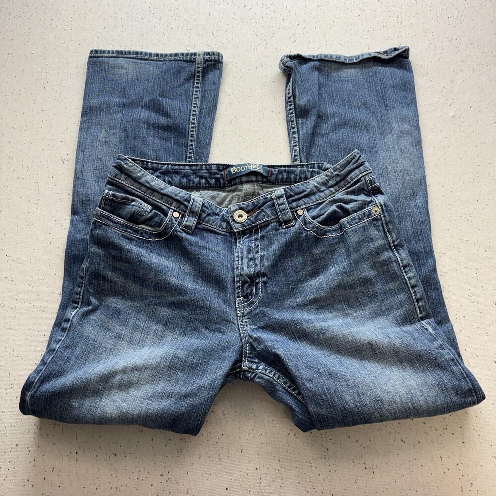 Bootheel Trading Co Fontana Jeans Womens Size 29/6 x 30 Bootcut Y2K Medium Wash